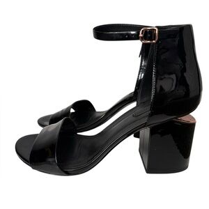 Alexander Wang Black Rose Gold Abby Patent Leather